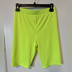 Neon Yellow Party Bike shorts